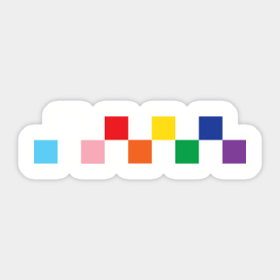 Trans Pride Pixel Sticker